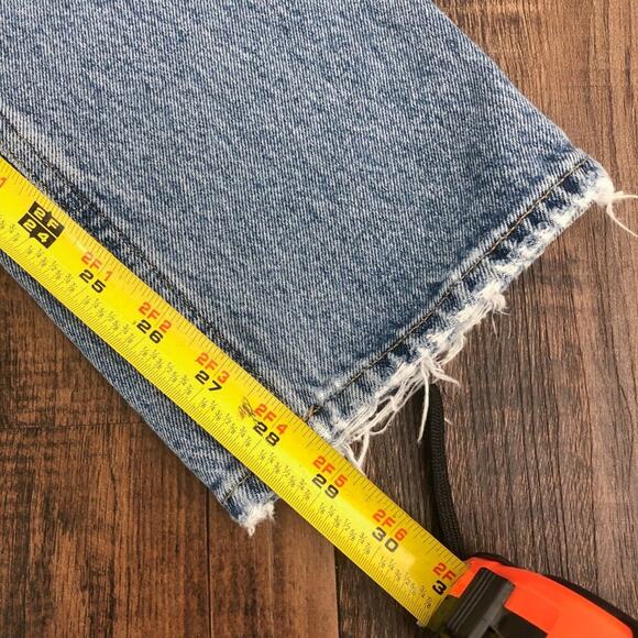 Agolde 90s Pinch Waist Straight Leg Jean High Waist Distressed in Rule Size 24 - Picture 15 of 16